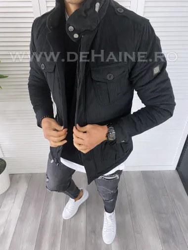 Geaca barbati groasa neagra B7162 D1-2